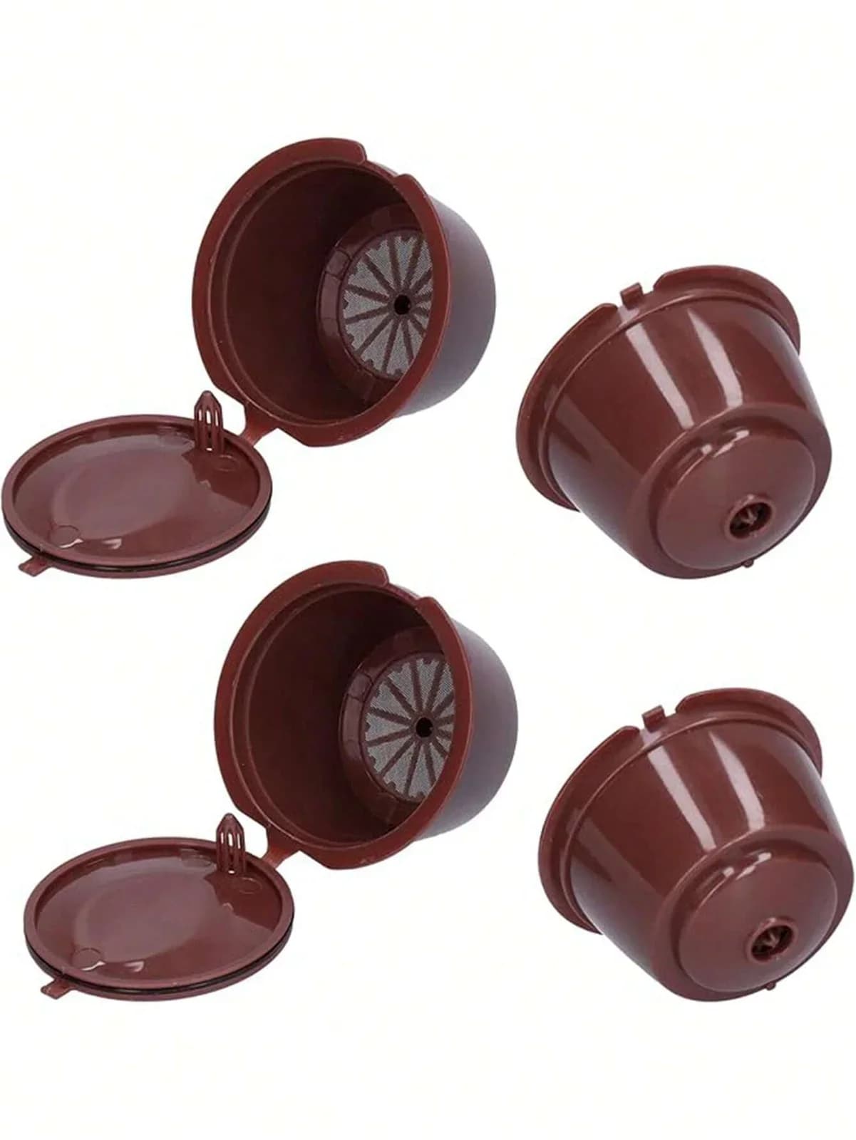 1/2/3/5 قطعة كبسولات قهوة قابلة لإعادة الاستخدام مع فلتر وكوب وتوزيع لماكينة Nescafe Dolce Gusto، طقم كبسولات قهوة قابلة لإعادة التعبئة ومتوافق