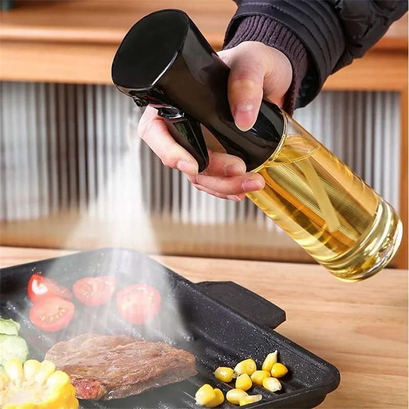 1 قطعة زجاجة رش زيت 100/200/300/500ml للمطبخ والمنزل، زجاجة رذاذ لزيت الزيتون الصالح للأكل، بخاخ زيت ضبابي، بخاخ للقلي الهوائي
