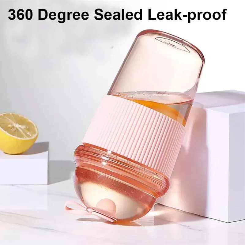 1 قطعة كوب شفاط قابل للطي بسعة 430ml من البلاستيك، بتصميم عصري عالي السعة للماء والشاي والقهوة والحليب، مقاوم للحرارة للعصير وأكواب الجيلي