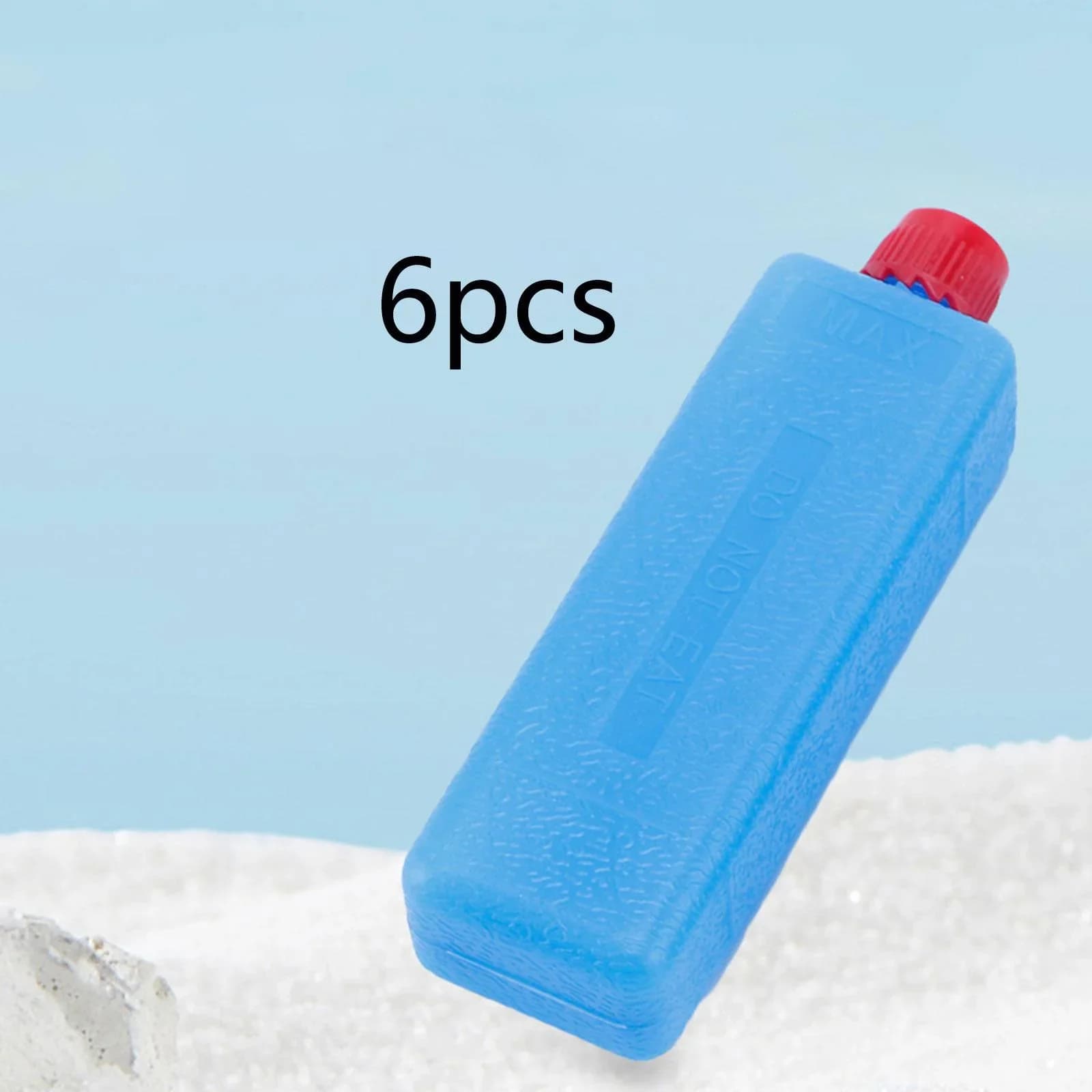 6-12PCS مكعبات ثلج قابلة لإعادة الاستخدام، أكياس ثلج مستطيلة للفريزر للتخييم في الهواء الطلق، النزهات، الشواء، حقيبة تبريد للسفر