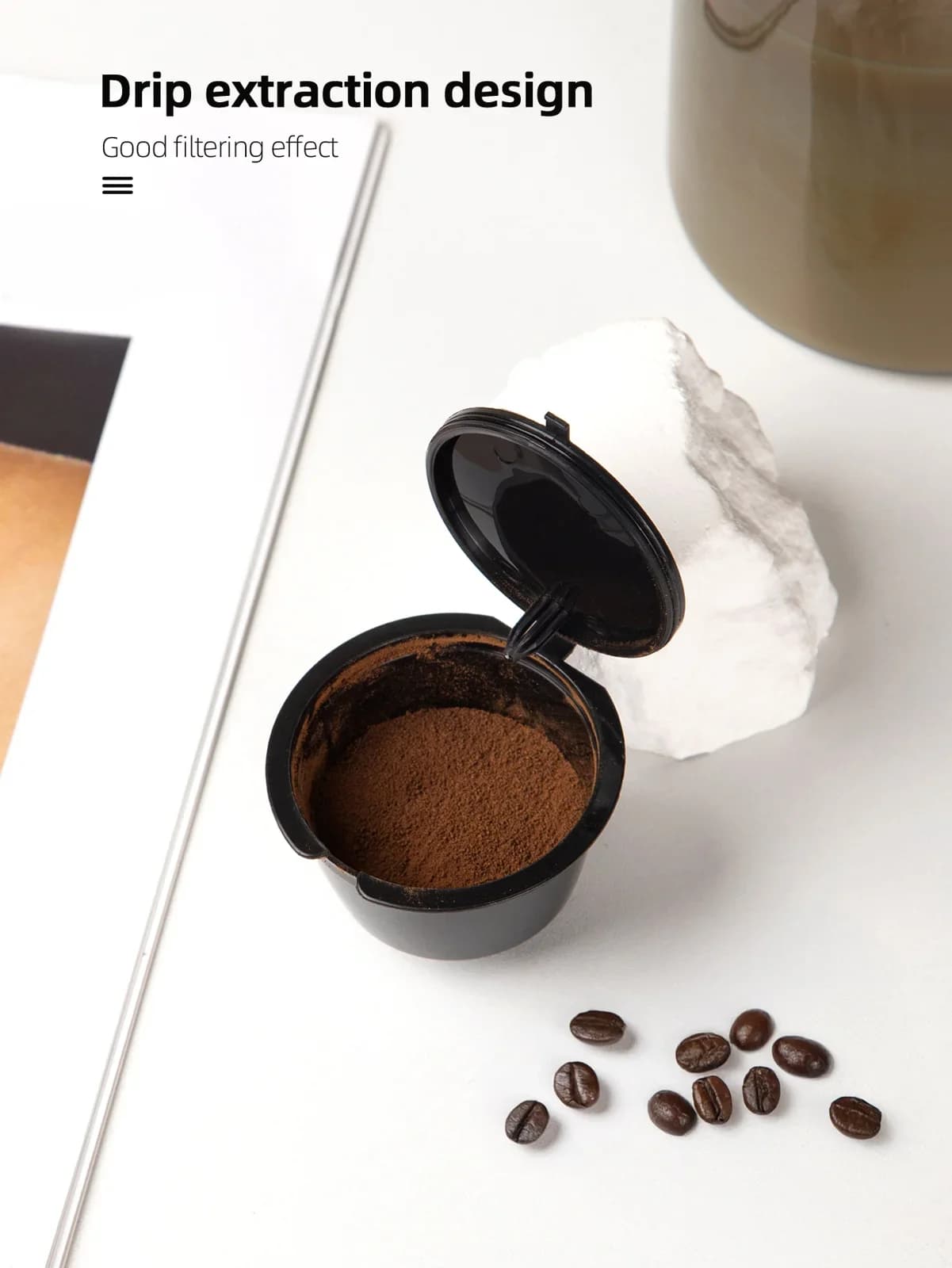 1/2/3/5 قطعة كبسولات قهوة قابلة لإعادة الاستخدام مع فلتر وكوب وتوزيع لماكينة Nescafe Dolce Gusto، طقم كبسولات قهوة قابلة لإعادة التعبئة ومتوافق