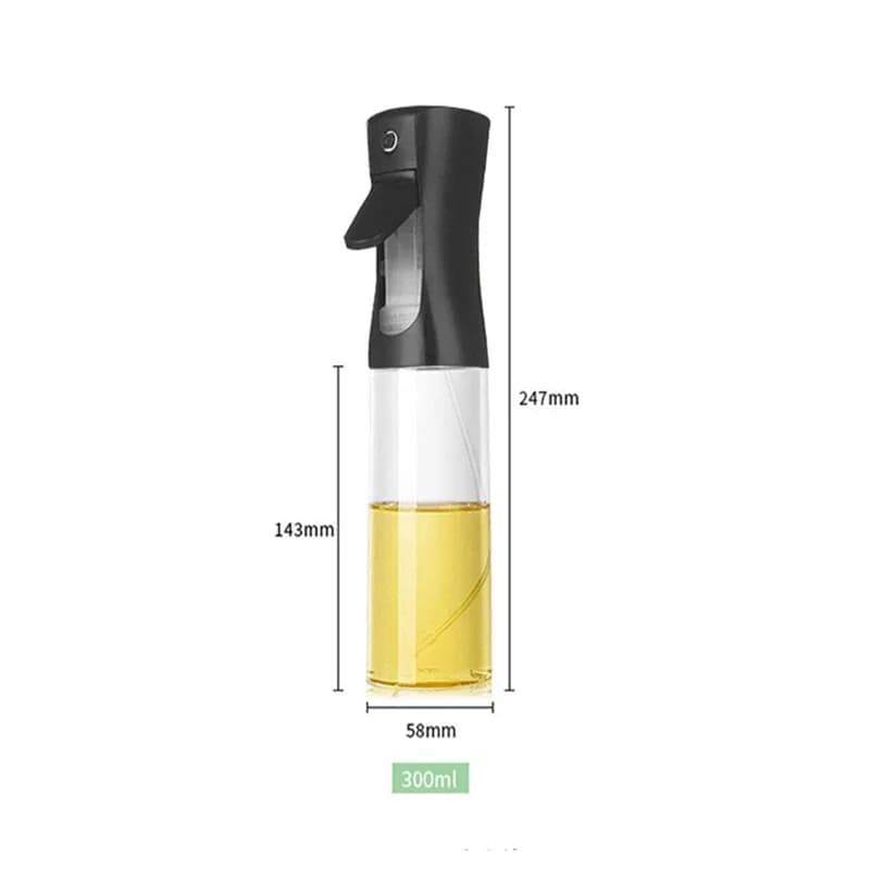 1 قطعة زجاجة رش زيت 100/200/300/500ml للمطبخ والمنزل، زجاجة رذاذ لزيت الزيتون الصالح للأكل، بخاخ زيت ضبابي، بخاخ للقلي الهوائي