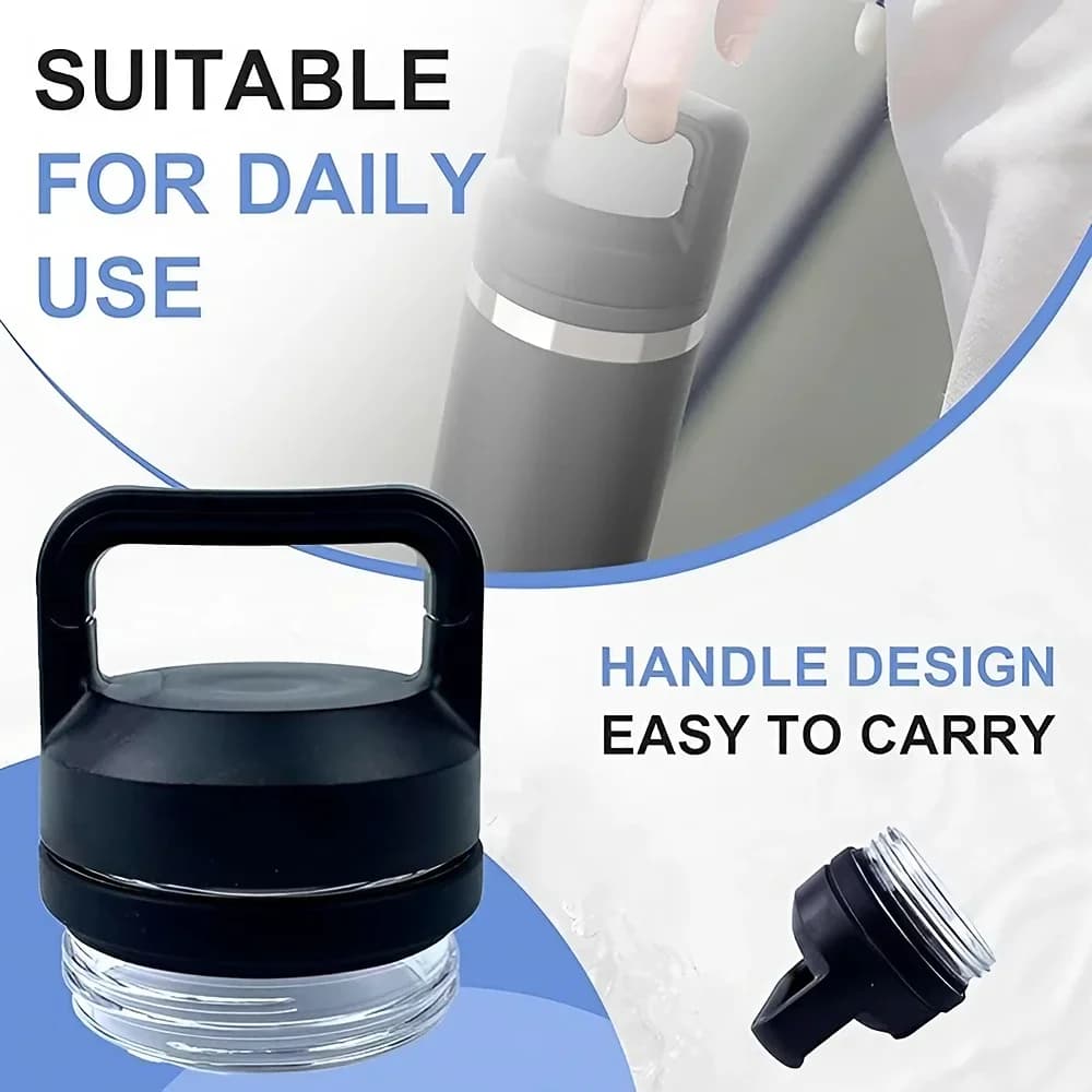 1 قطعة 2 قطعة 3 قطع غطاء بديل Rambler Chug، متوافق مع موديلات YT سعة 18oz، 26oz، 36oz، 64oz - ملحق غطاء كوب رياضي