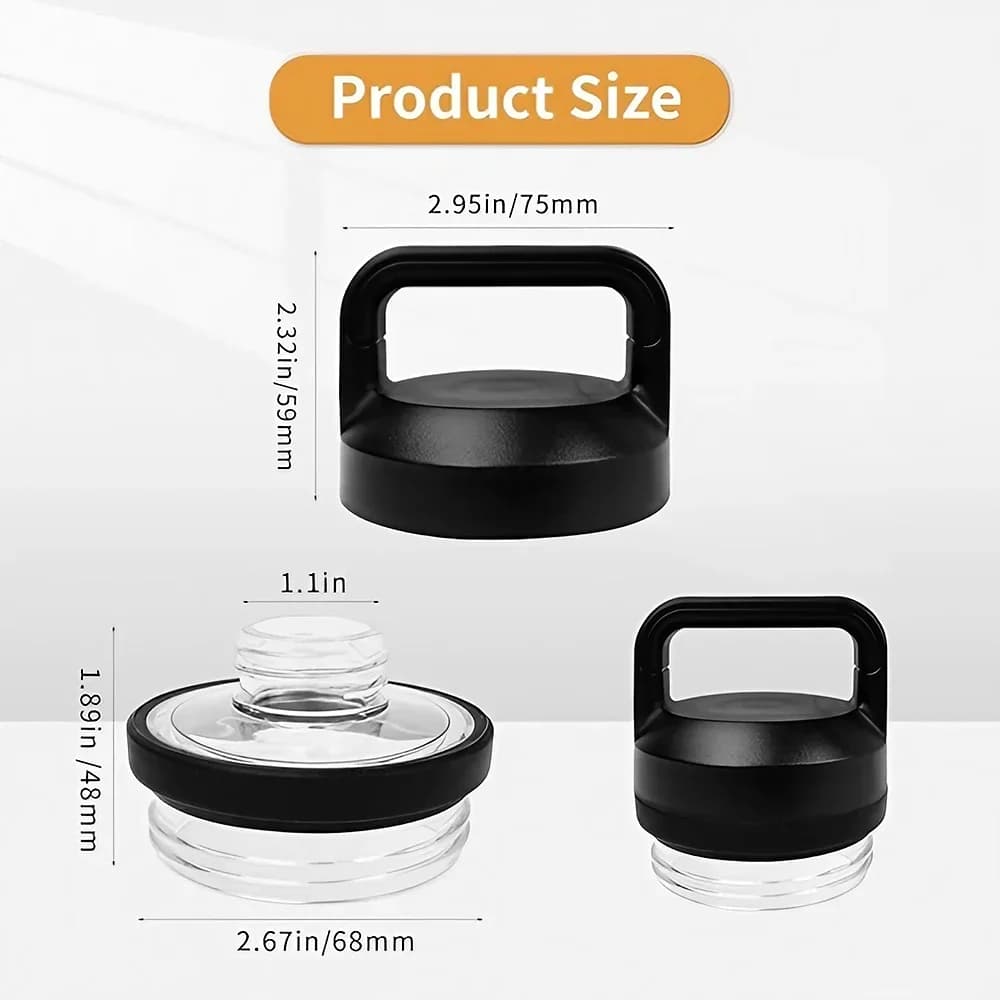 1 قطعة 2 قطعة 3 قطع غطاء بديل Rambler Chug، متوافق مع موديلات YT سعة 18oz، 26oz، 36oz، 64oz - ملحق غطاء كوب رياضي